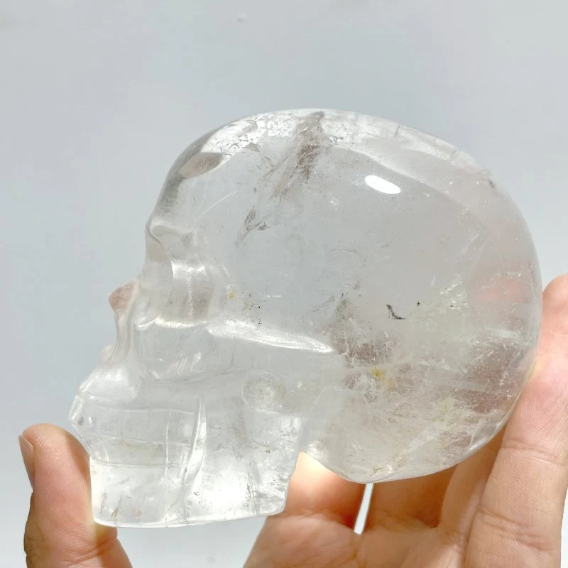 2 Pieces Large Clear Quartz Skull Carving - Image 2