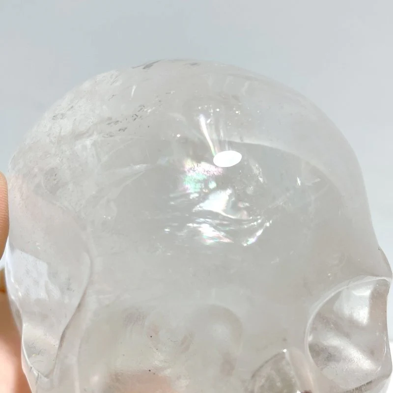 2 Pieces Large Clear Quartz Skull Carving - Image 6