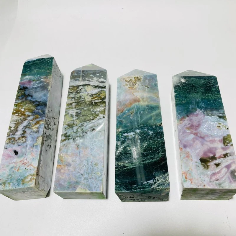 4 Pieces Large Ocean Jasper Tower - Image 3