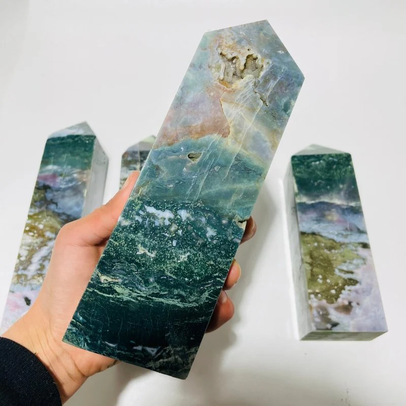 4 Pieces Large Ocean Jasper Tower - Image 5