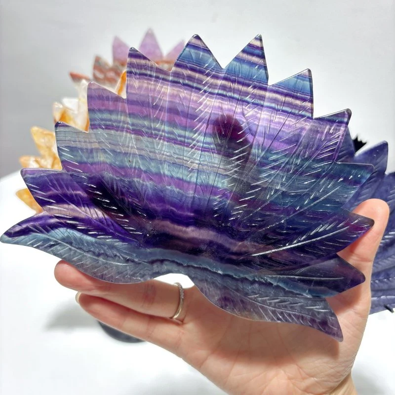 4 Pieces Peacock Shape Stone Carving With Stand Fluorite Amethyst Mixed Agate - Image 4