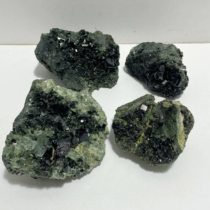4 Pieces Raw Epidote Stone Specimen For Collection - Image 3