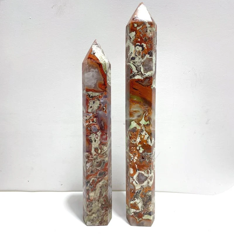 4 Pieces Tall China Agate Tower Point - Image 3