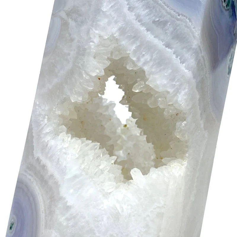 5 Pieces Tall Geode White Moss Agate Points - Image 6