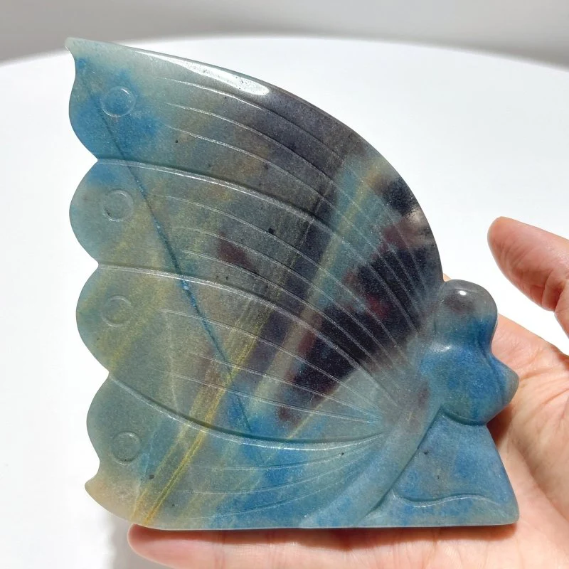 3 Pieces Trolleite Stone Butterfly Fairy Carving - Image 4