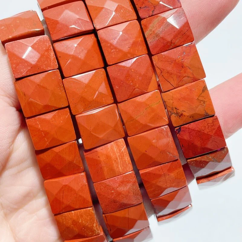 4 Types Multi-faceted Bracelet Wholesale Red Jasper Labradorite India Moonstone Howlite - Image 4