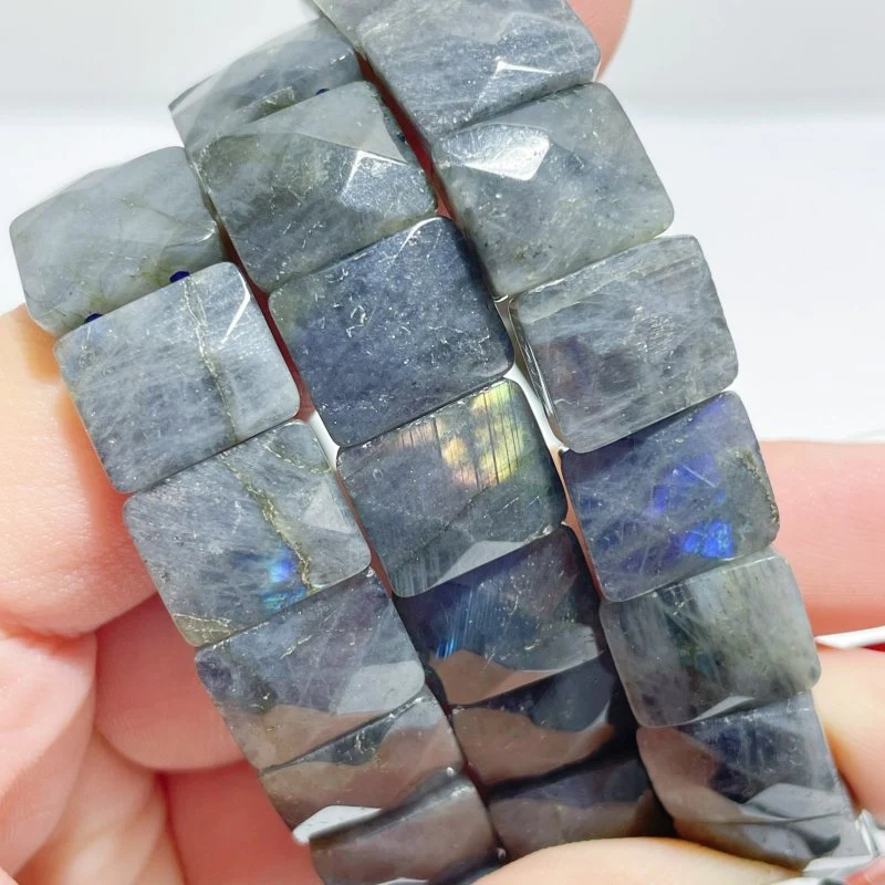4 Types Multi-faceted Bracelet Wholesale Red Jasper Labradorite India Moonstone Howlite - Image 5