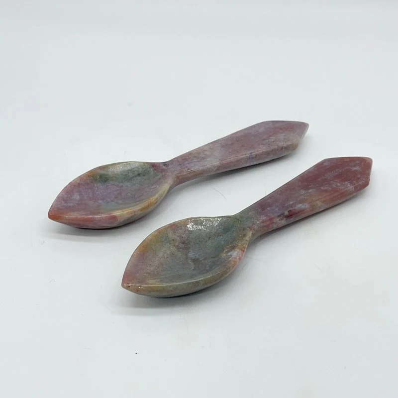 4 Types Spoon Carving Rose Quartz Green Aventurine Wholesale - Image 3