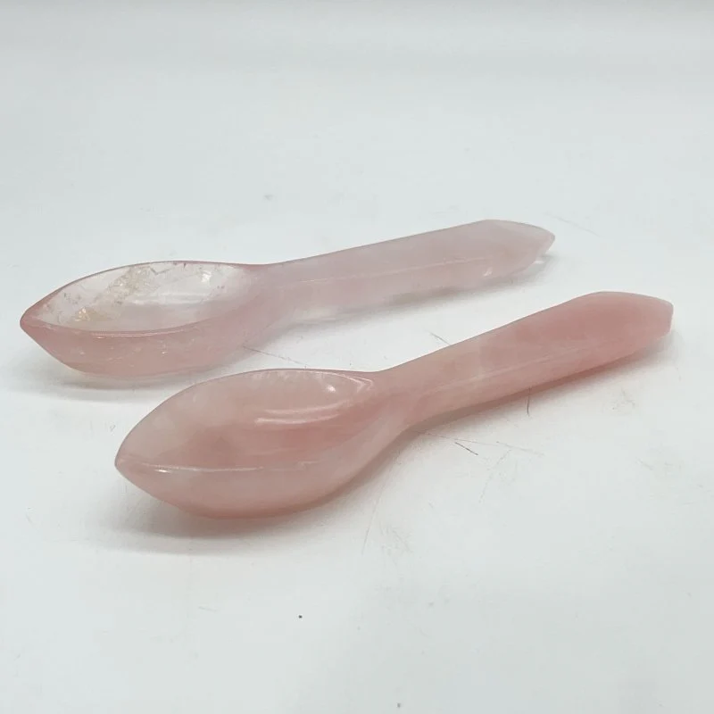 4 Types Spoon Carving Rose Quartz Green Aventurine Wholesale - Image 5