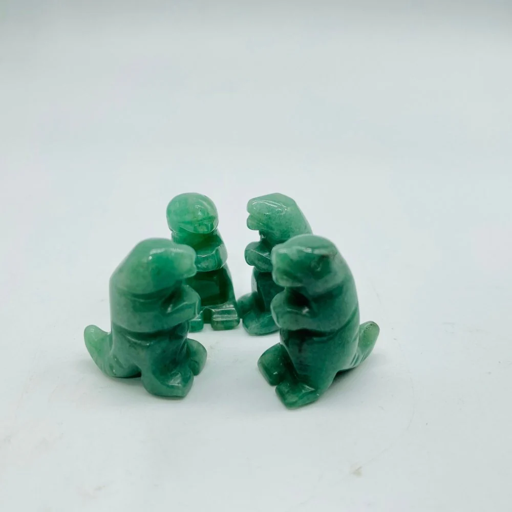 4 Types Dinosaur Tyrannosaurus Rex Carving Tiger Eye Moss Agate Wholesale - Image 3