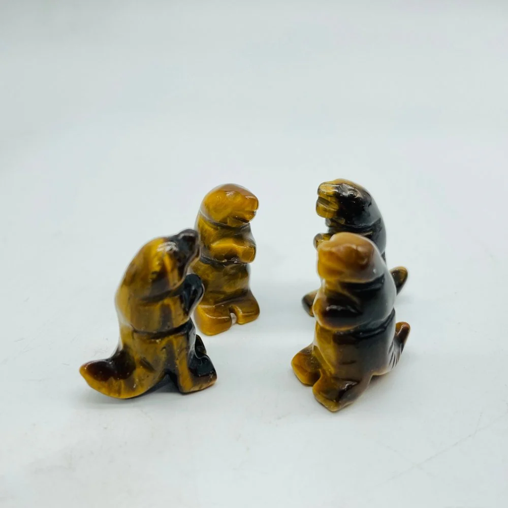 4 Types Dinosaur Tyrannosaurus Rex Carving Tiger Eye Moss Agate Wholesale - Image 4