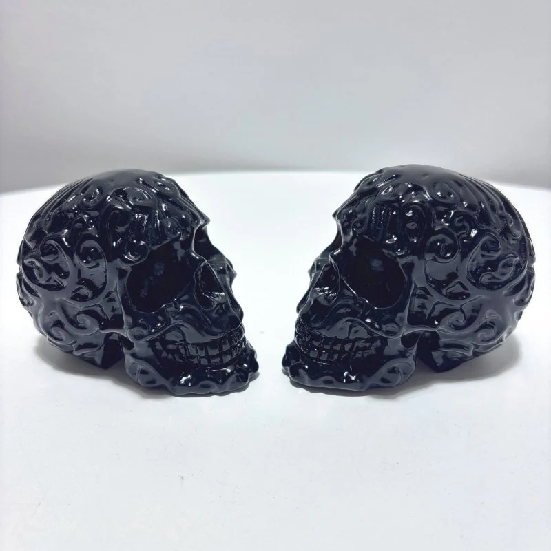 4 Types Crystal Skull Carving Wholesale Orange Calcite Garnet - Image 7