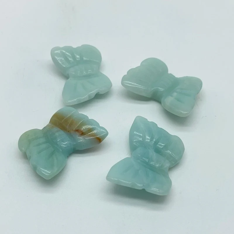 4 Types Mini Butterfly Carving Moss Agate Green Aventurine Wholesale - Image 3