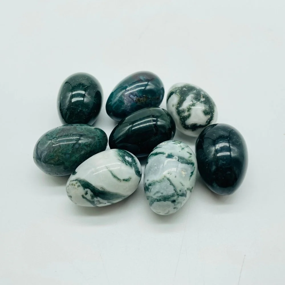 4 Types Mini Crystal Egg Moss Agate Kambaba Sodalite Lepidolite Wholesale - Image 2