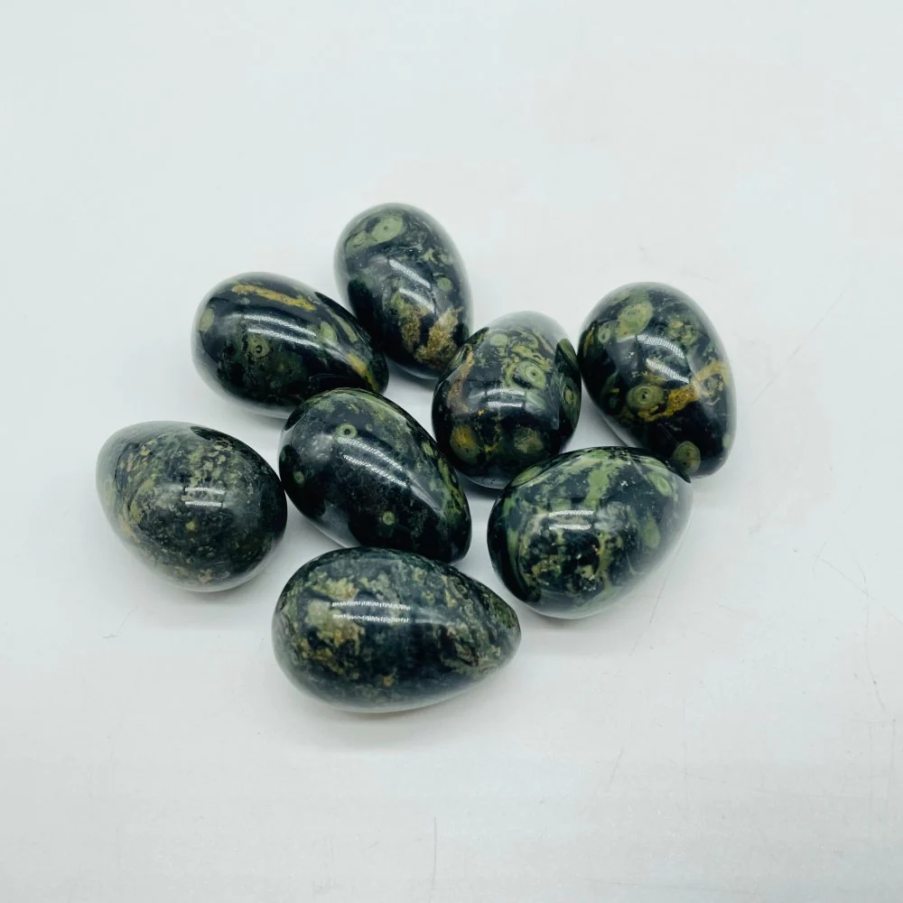 4 Types Mini Crystal Egg Moss Agate Kambaba Sodalite Lepidolite Wholesale - Image 3