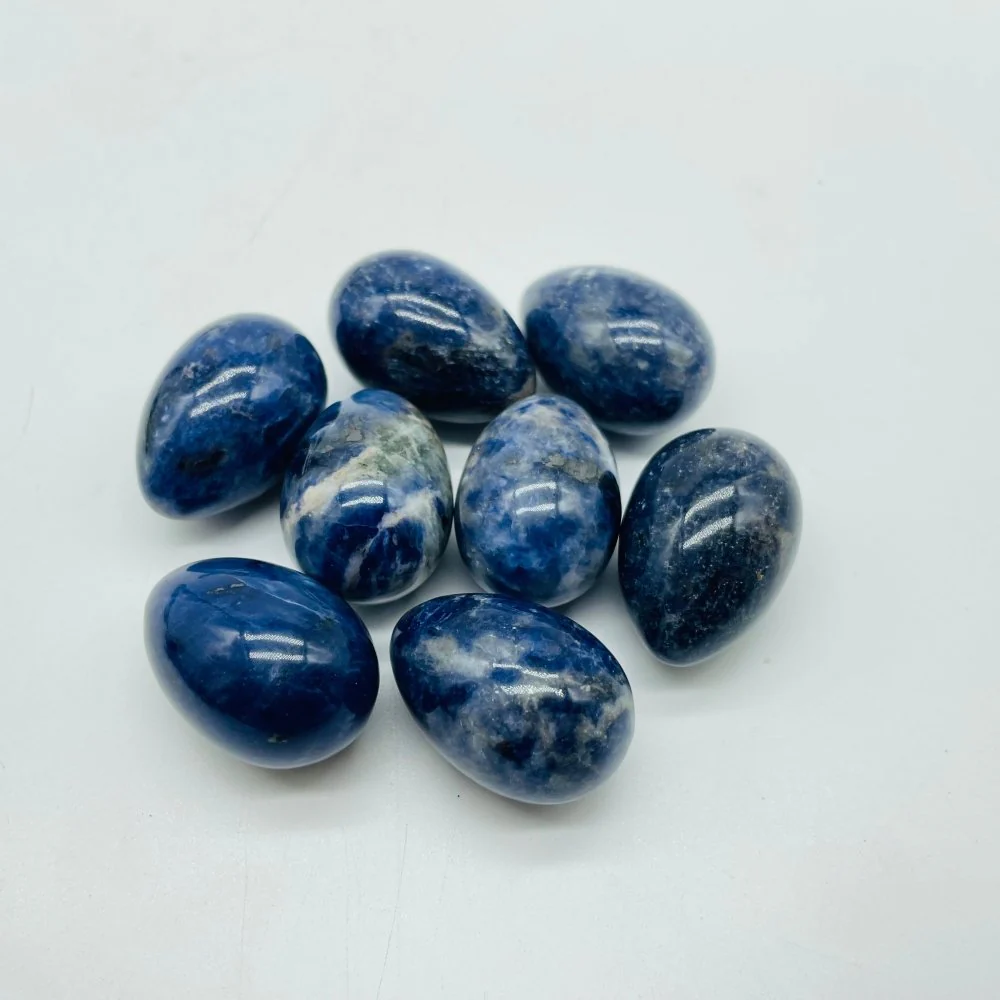 4 Types Mini Crystal Egg Moss Agate Kambaba Sodalite Lepidolite Wholesale - Image 4