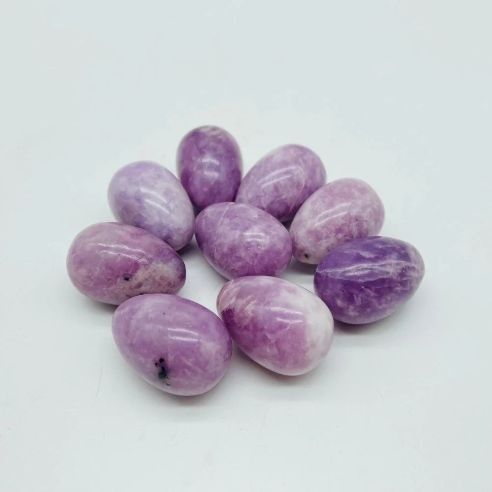 4 Types Mini Crystal Egg Moss Agate Kambaba Sodalite Lepidolite Wholesale - Image 5