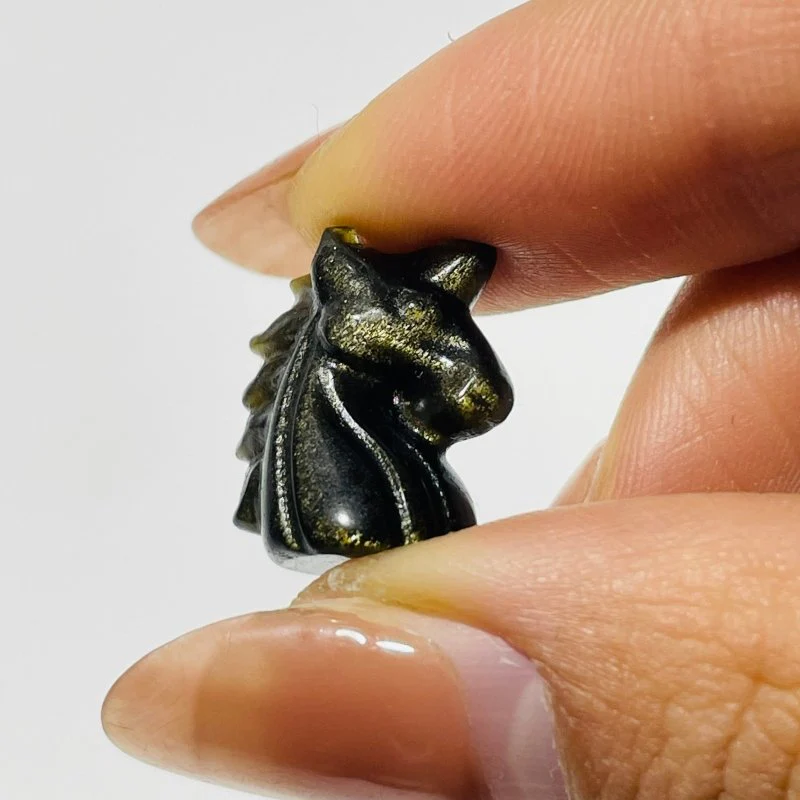 4 Types Mini Gold Sheen Obsidian Carving Wholesale Cat Butterfly Bow Tie - Image 2