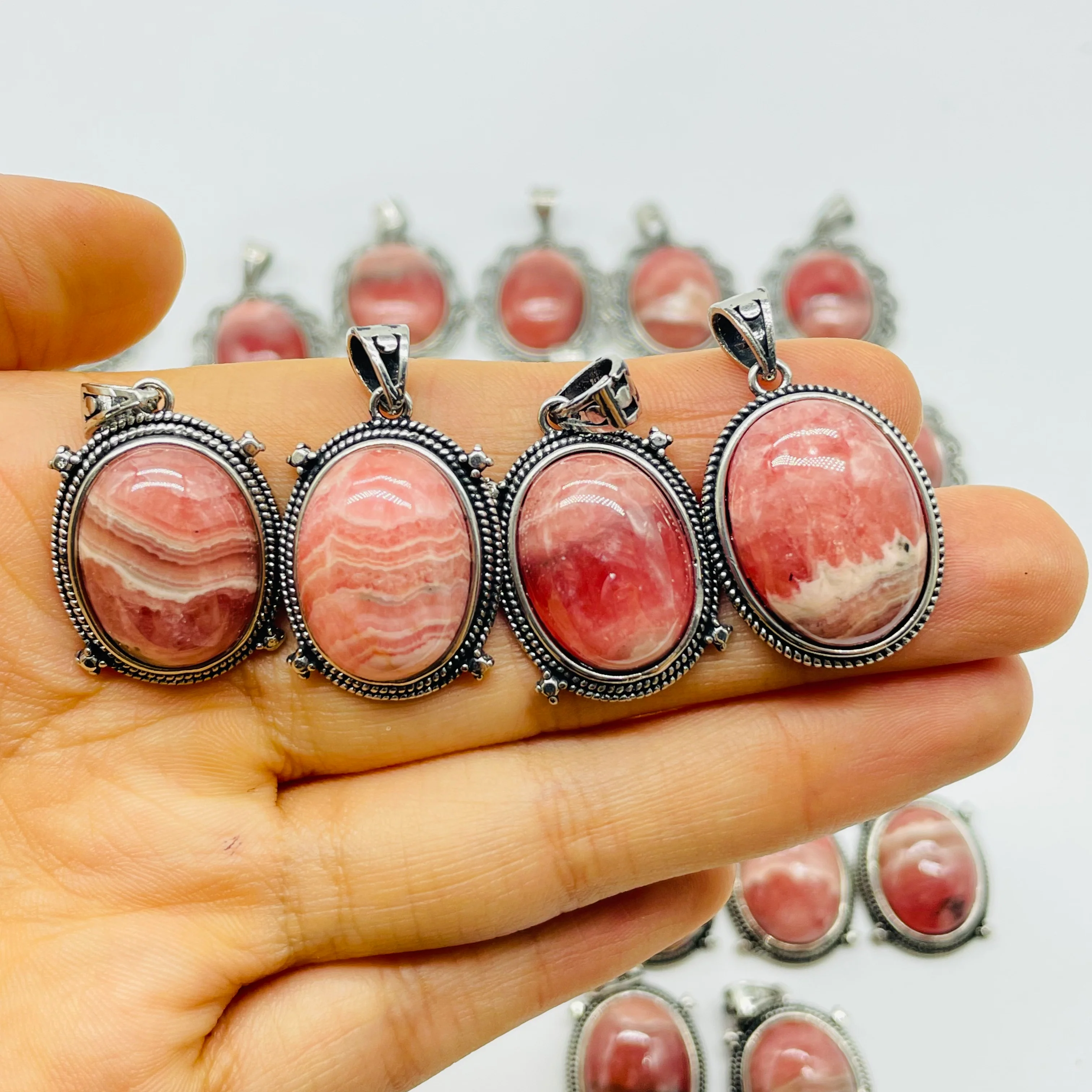 32 Pieces Rhodochrosite (Argentina) Pendant Charm - Image 6