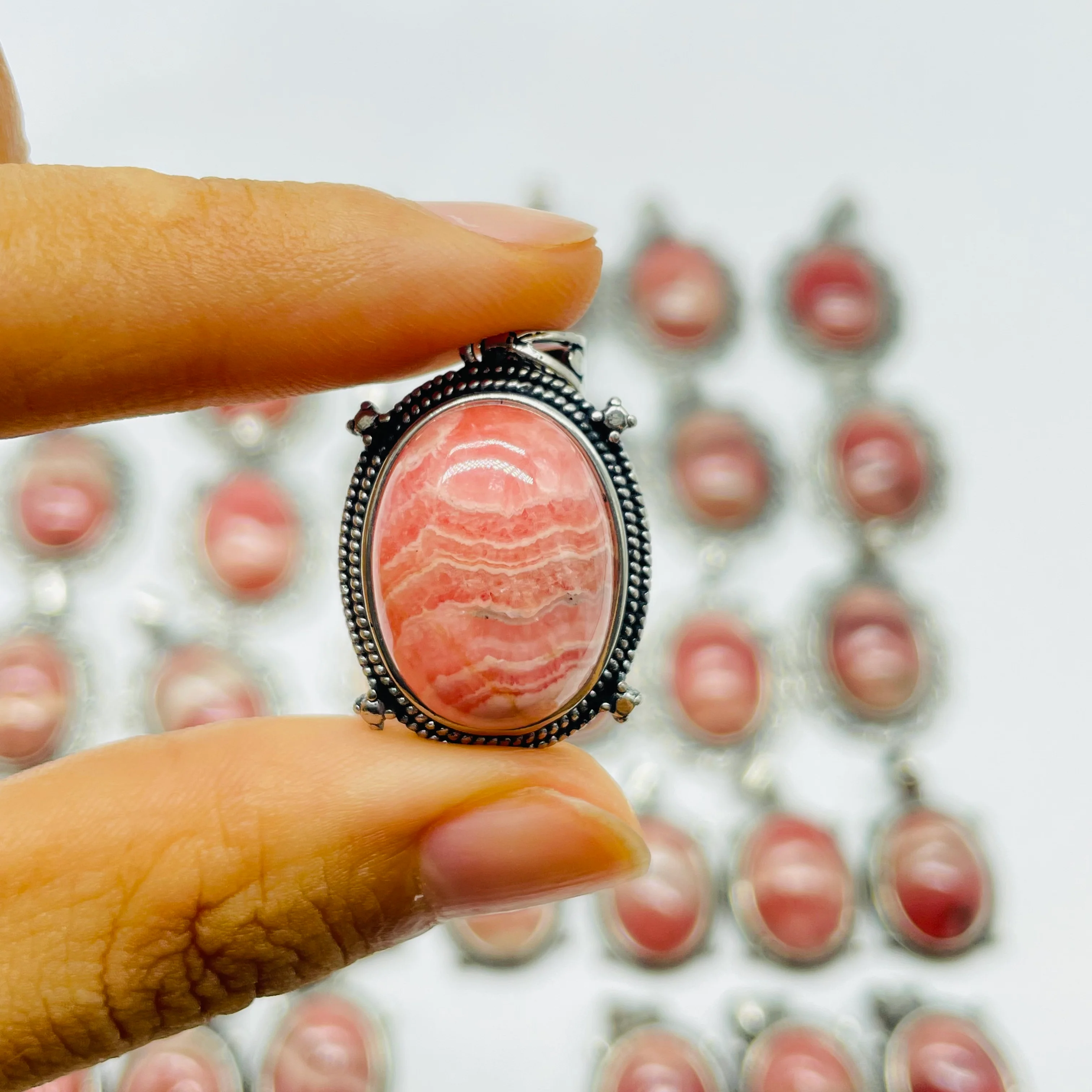 32 Pieces Rhodochrosite (Argentina) Pendant Charm - Image 7