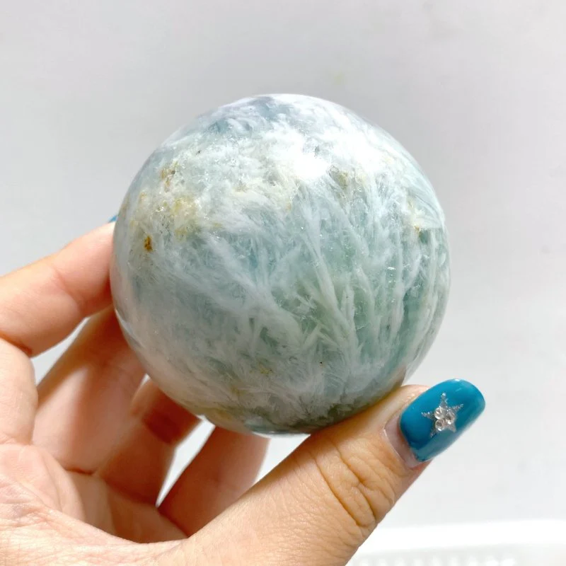 17 Pieces Beautiful Feather Fluorite Sphere Balls - Image 4