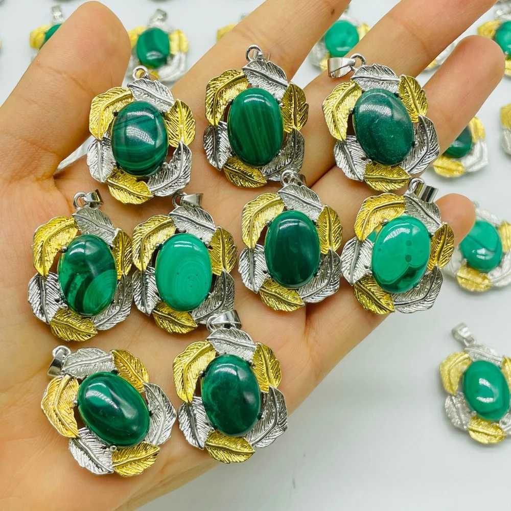 42 Pieces Malachite Charm Pendants - Image 2