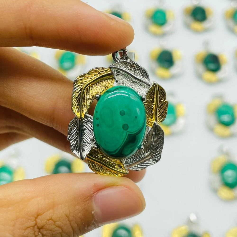 42 Pieces Malachite Charm Pendants - Image 4