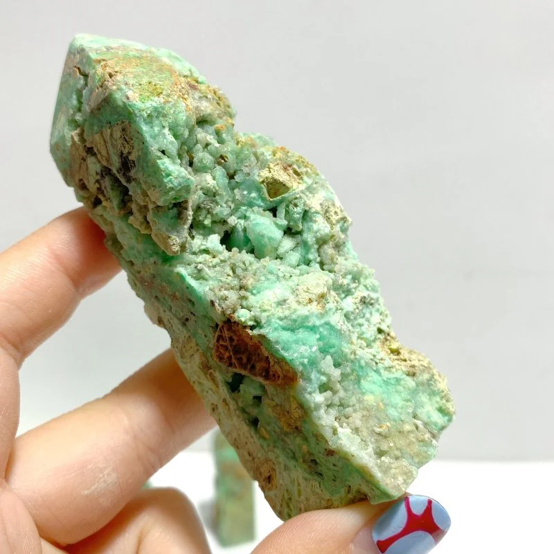 44 Pieces Indonesia Turquoise Druzy Geode Tower Point - Image 4