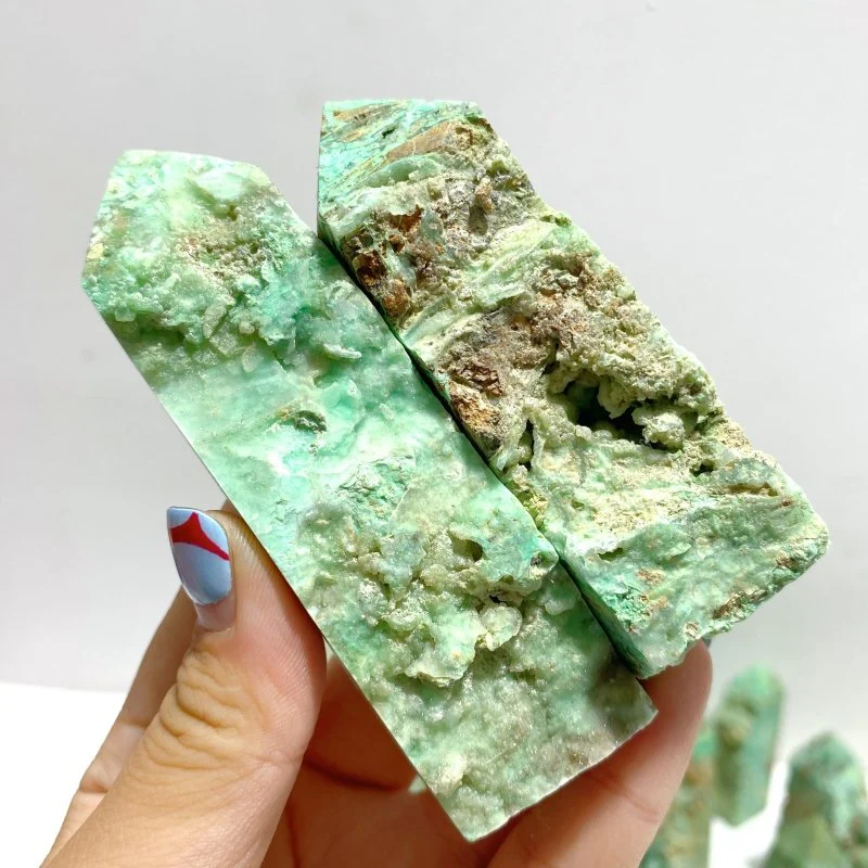 44 Pieces Indonesia Turquoise Druzy Geode Tower Point - Image 7