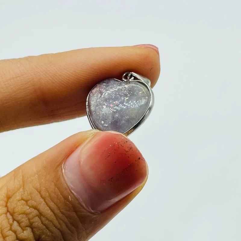 46 Pieces Cordierite Stone Heart Pendant - Image 8