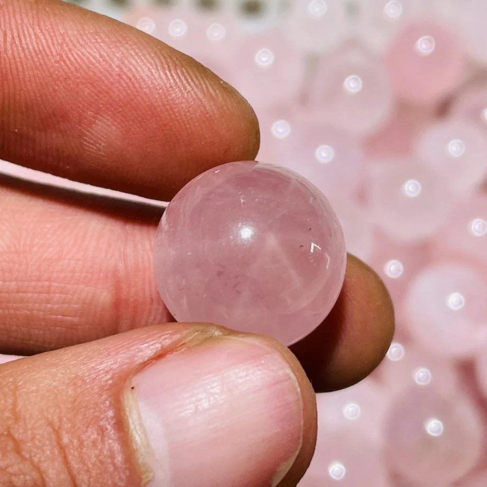 468 Pieces Mini Madagascar Pink Rose Quartz Spheres - Image 2