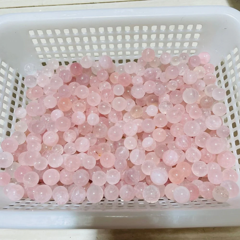 468 Pieces Mini Madagascar Pink Rose Quartz Spheres - Image 3