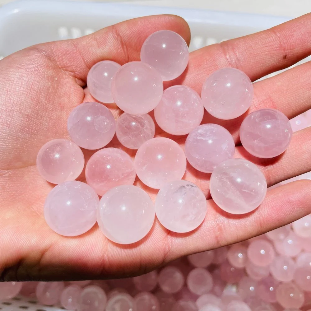 468 Pieces Mini Madagascar Pink Rose Quartz Spheres - Image 4