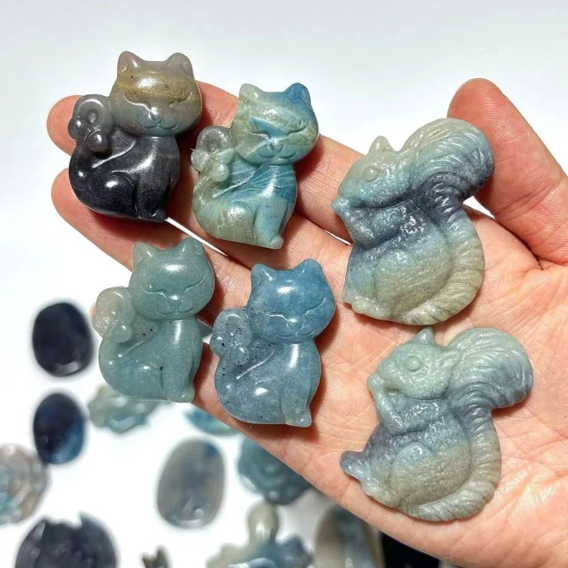48 Pieces Trolleite Stone Mixed Animals Carving - Image 10
