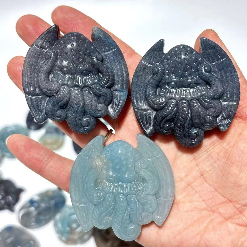 48 Pieces Trolleite Stone Mixed Animals Carving - Image 5