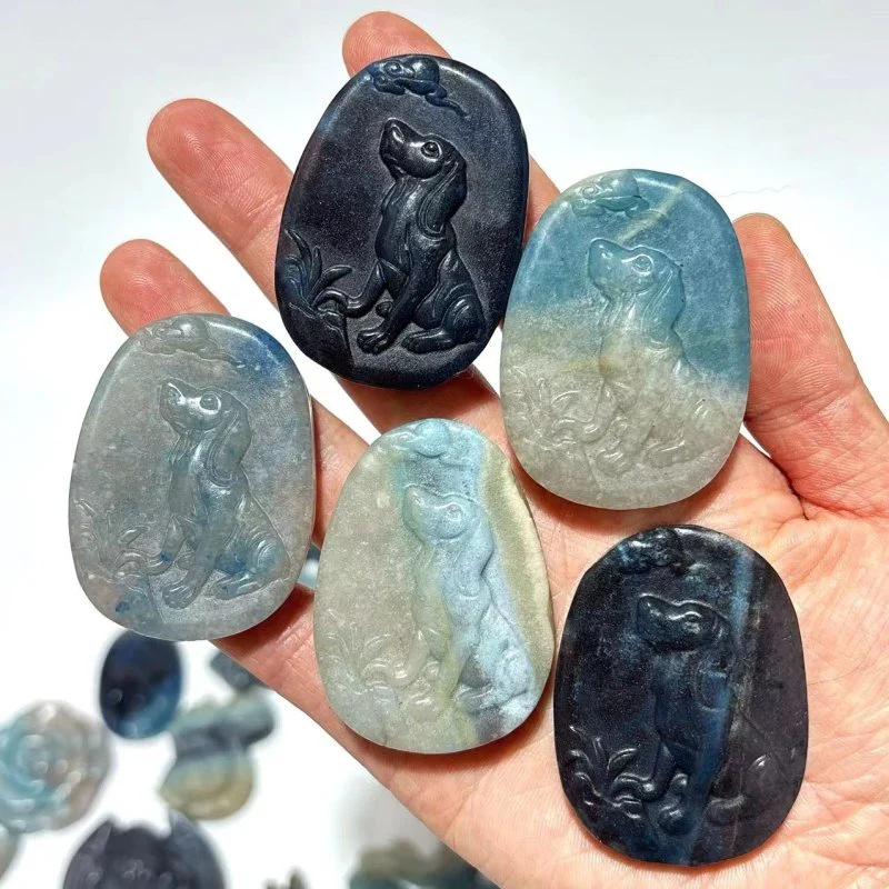 48 Pieces Trolleite Stone Mixed Animals Carving - Image 9