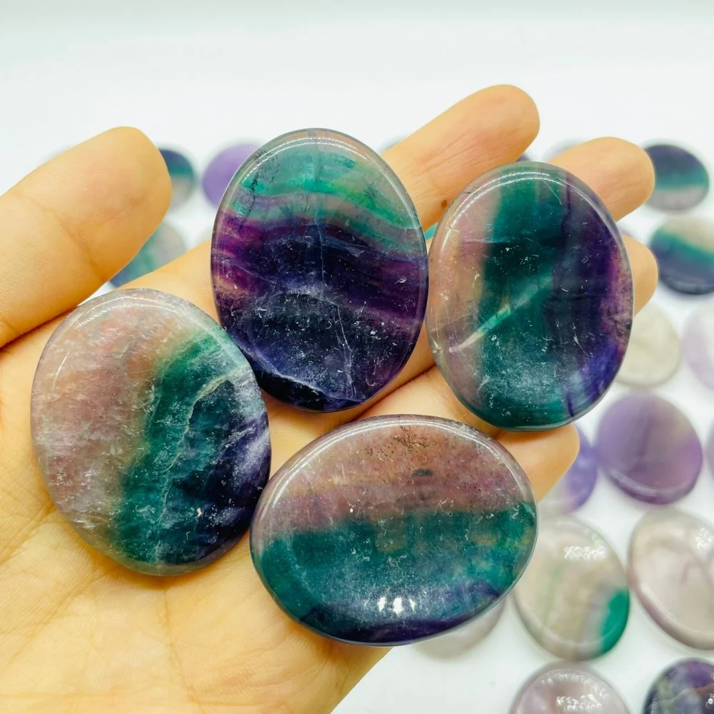 50 Pieces Fluorite Worry Stone - Image 3