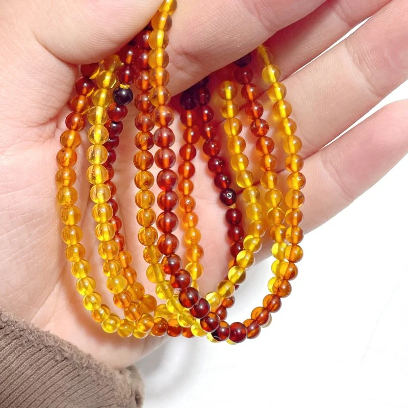 4mm Mini Beads Amber Bracelets Wholesale - Image 3