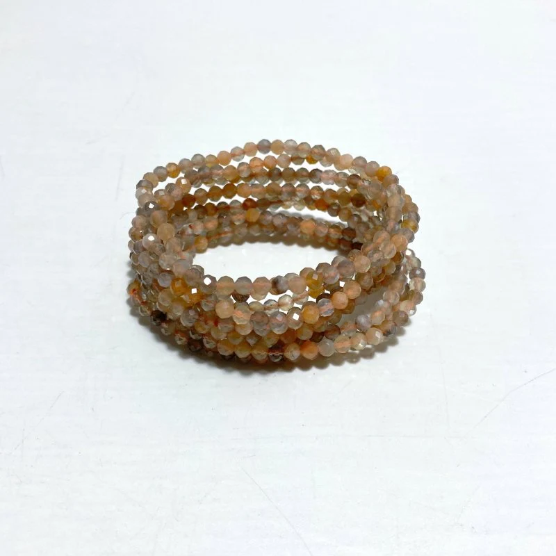 4MM Multi-Faceted Flash Bead Bracelets Wholesale Fluorite Garnet - Image 12