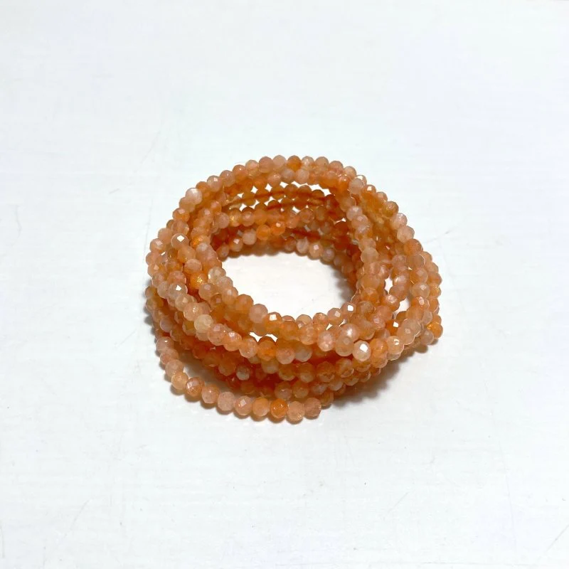 4MM Multi-Faceted Flash Bead Bracelets Wholesale Fluorite Garnet - Image 7