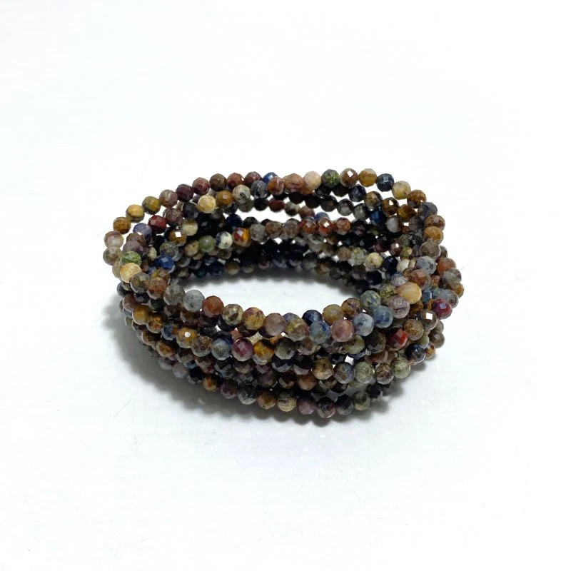 4MM Multi-Faceted Flash Bead Bracelets Wholesale Fluorite Garnet - Image 8