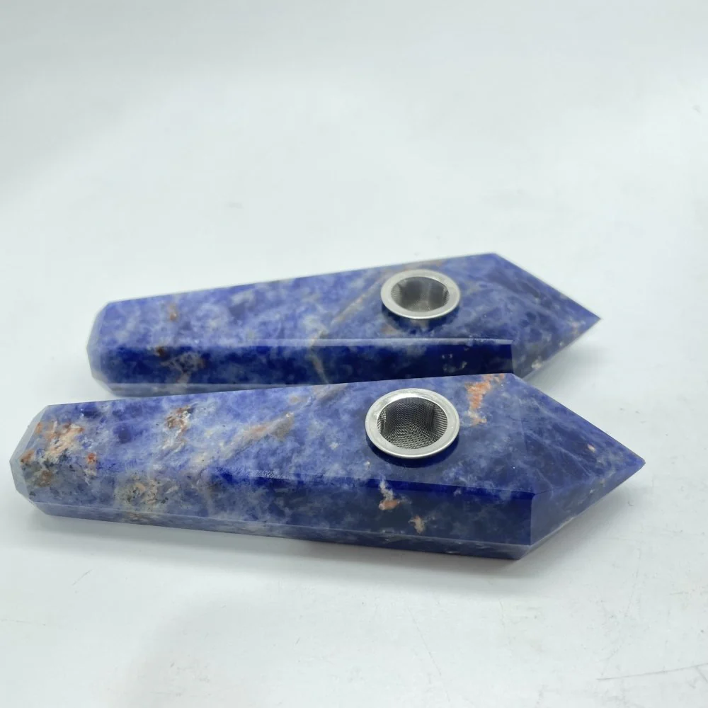 4Types Crystal Pipes Sodalite Apatite Wholesale - Image 4