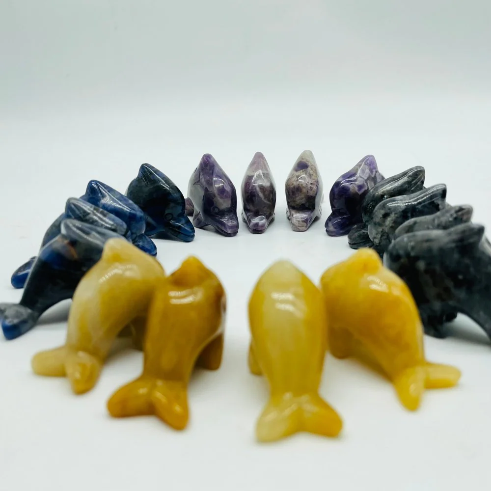 4Types Dolphin Carving Wholesale Chevron Amethyst & Sodalite - Image 3
