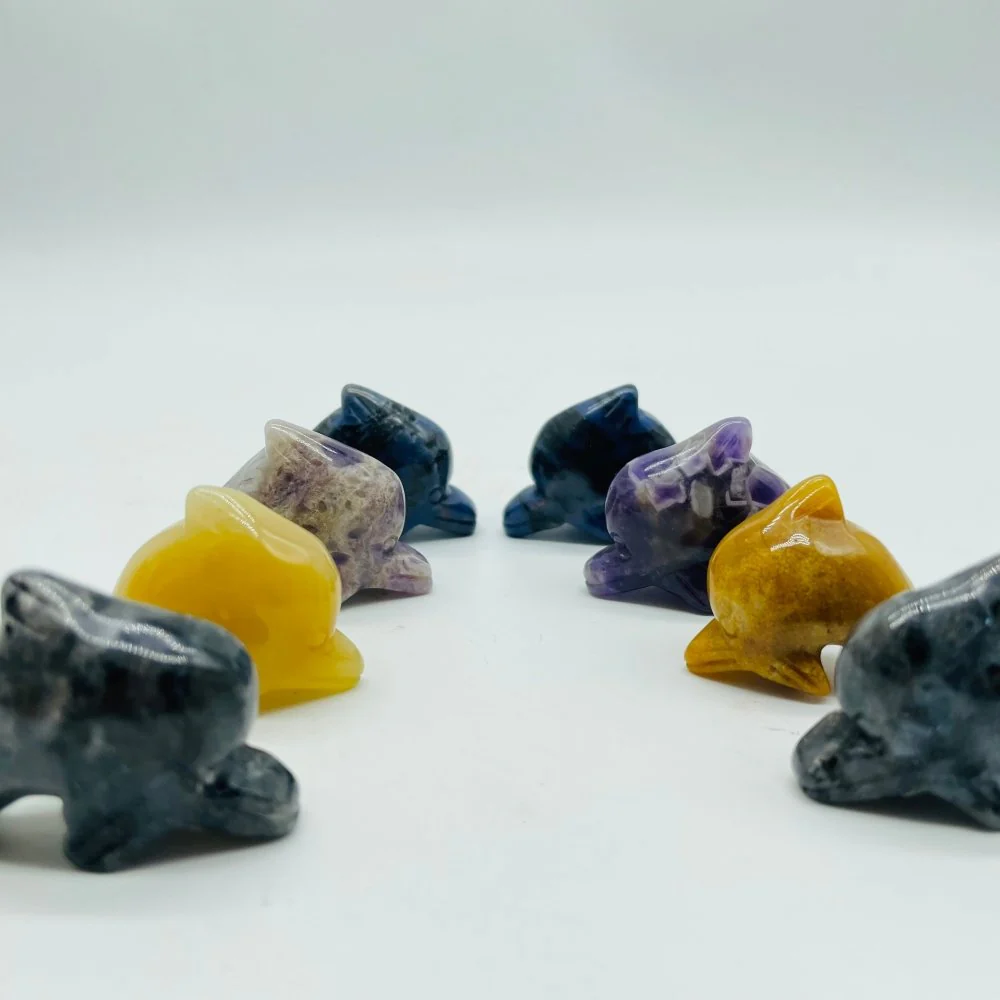 4Types Dolphin Carving Wholesale Chevron Amethyst & Sodalite - Image 5