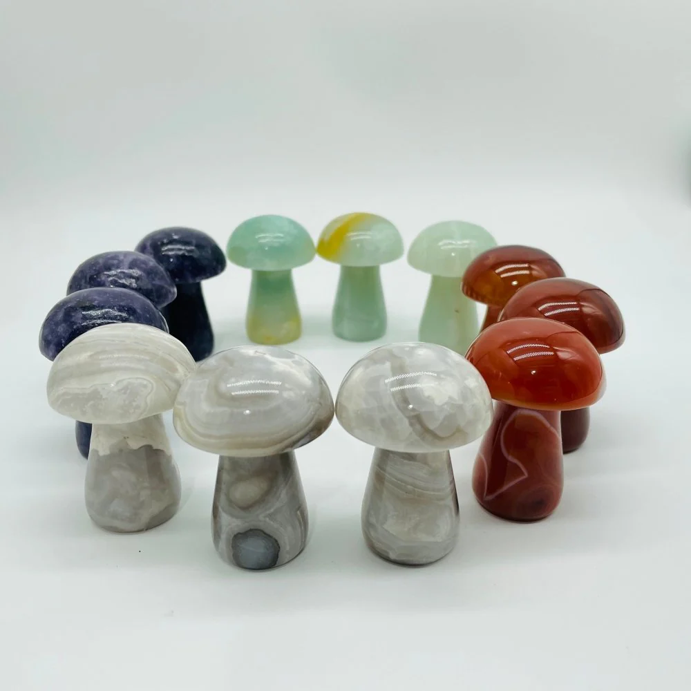 4Types Mushroom Lepidolite & Caribbean Carnelian Wholesale - Image 2