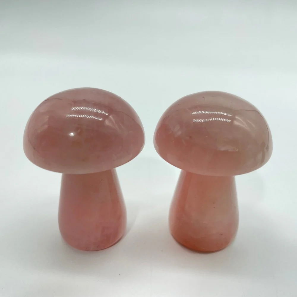 4Types Large Mushroom Red Jasper&Rose Quartz Wholesale - Image 4