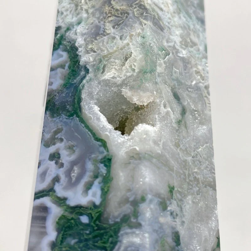 10 Pieces Geode Moss Agate Tower Points 25cm - Image 6