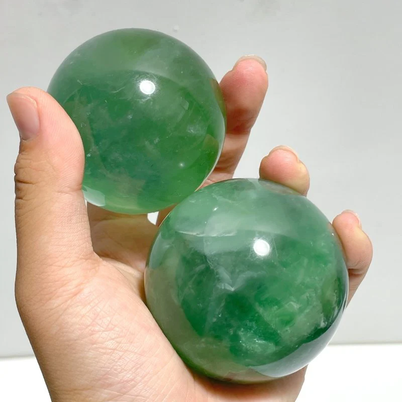 5-6.5CM Green Fluorite Sphere Wholesale - Image 4