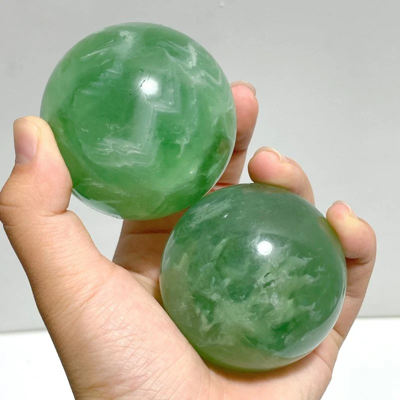 5-6.5CM Green Fluorite Sphere Wholesale - Image 5