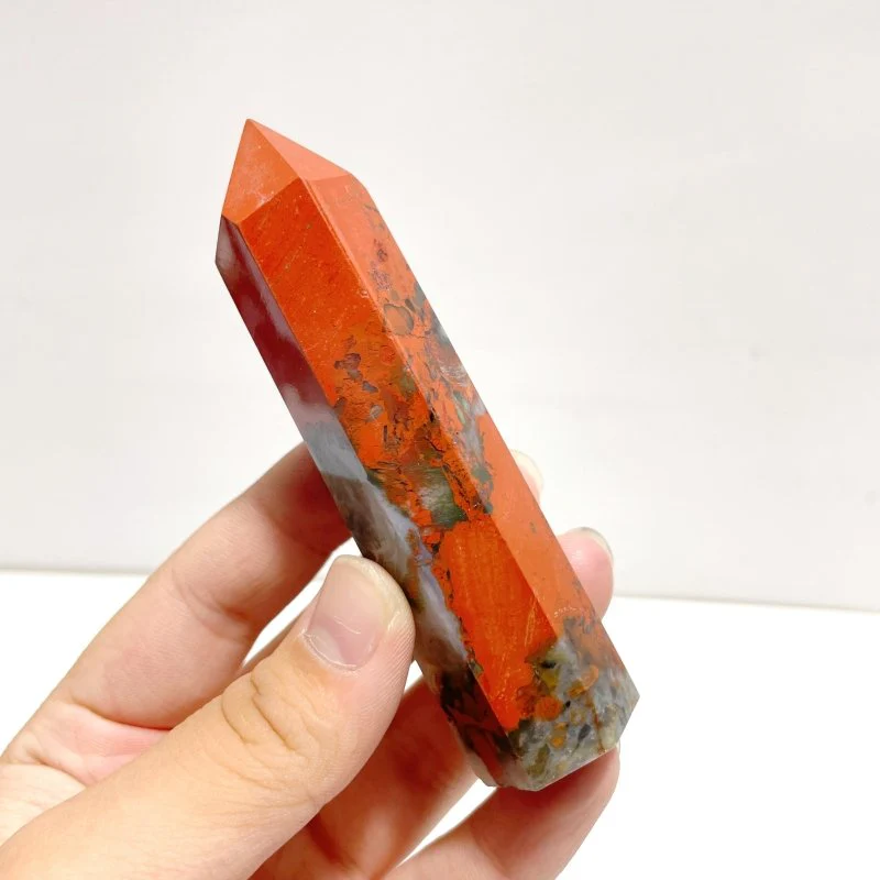 5-9CM Bloodstone Mixed Agate Tower Point Wholesale - Image 5